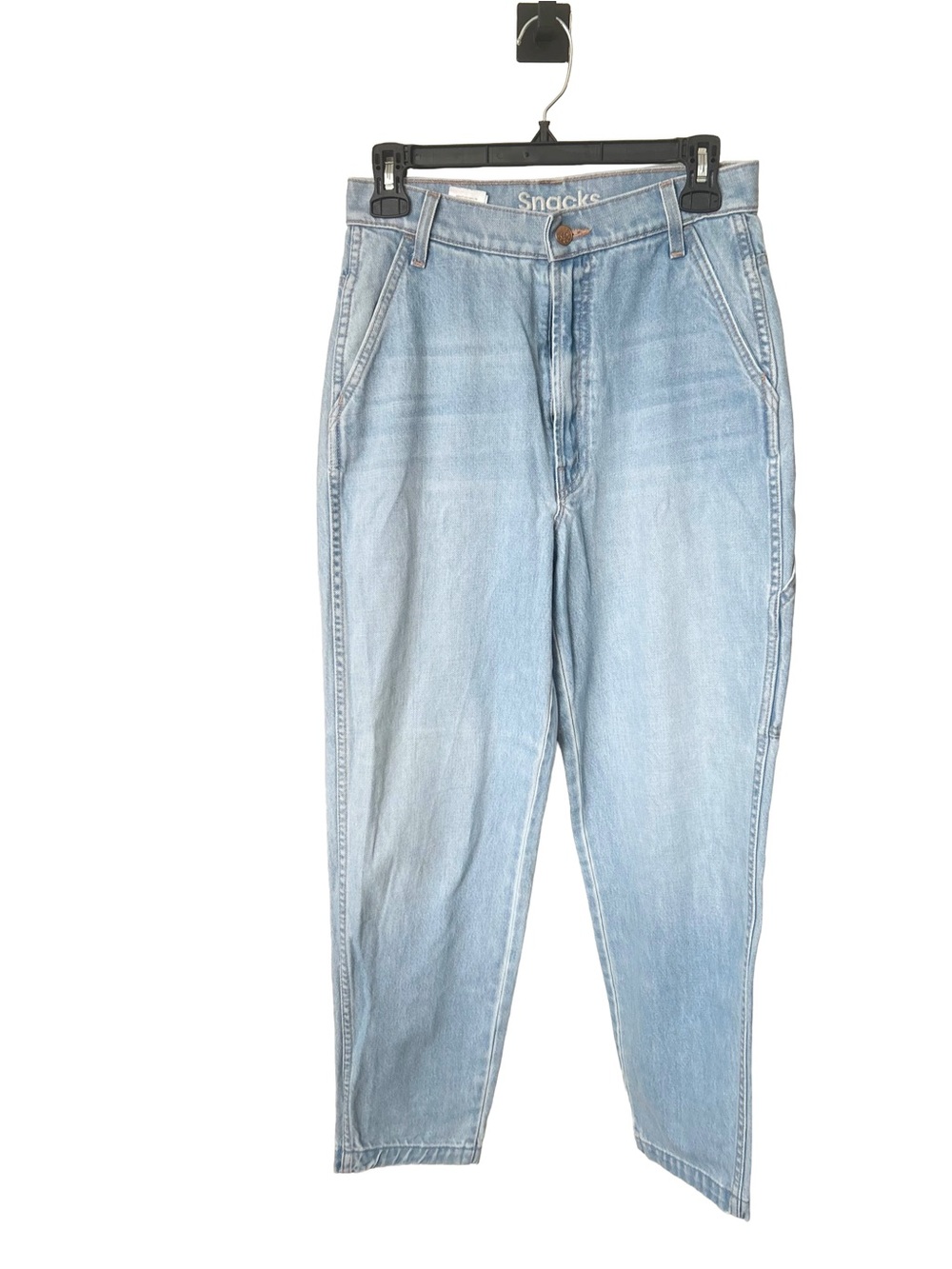 MOTHER Denim SNACKS! Collection High Rise Tapered Jeans Light Blue, Sz 26